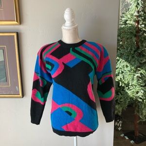 Vintage Women’s 80s Lambswool and Angora Sweater